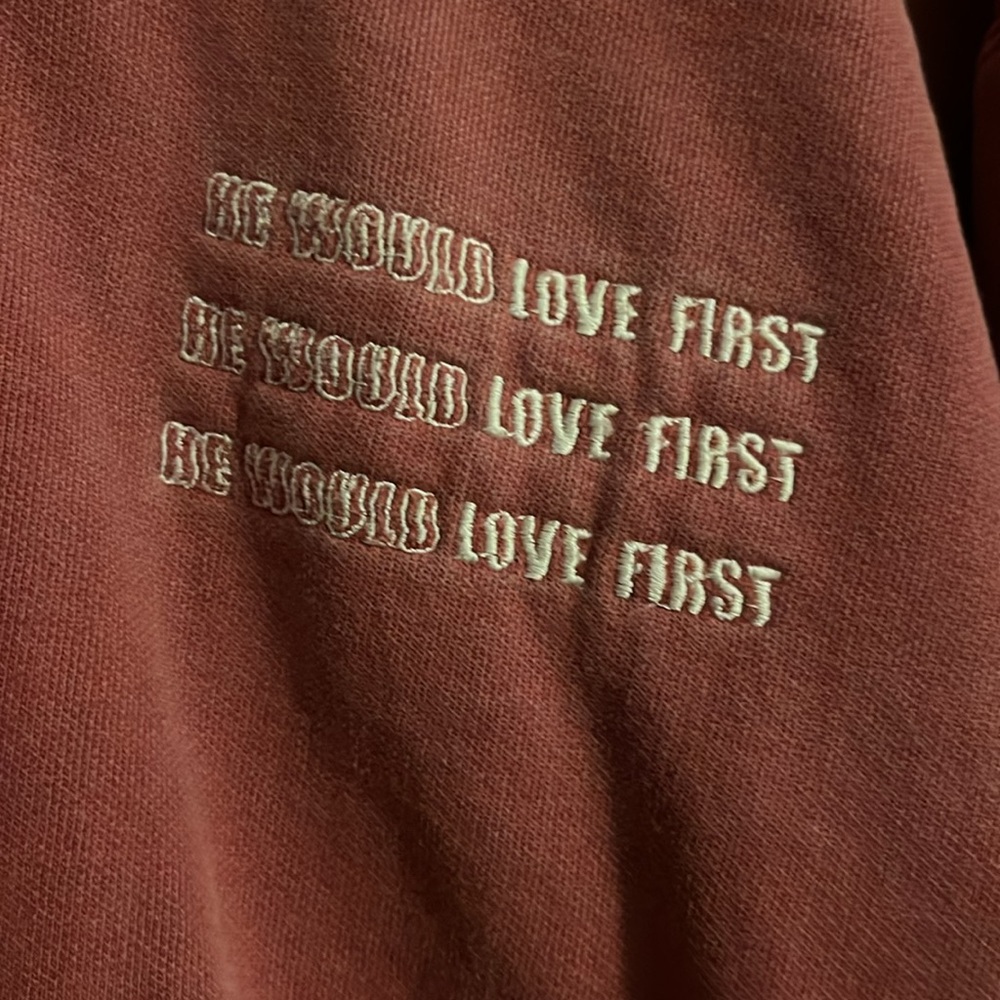 Comfort Colors He would love first hoodie size large - Picture 2 of 4